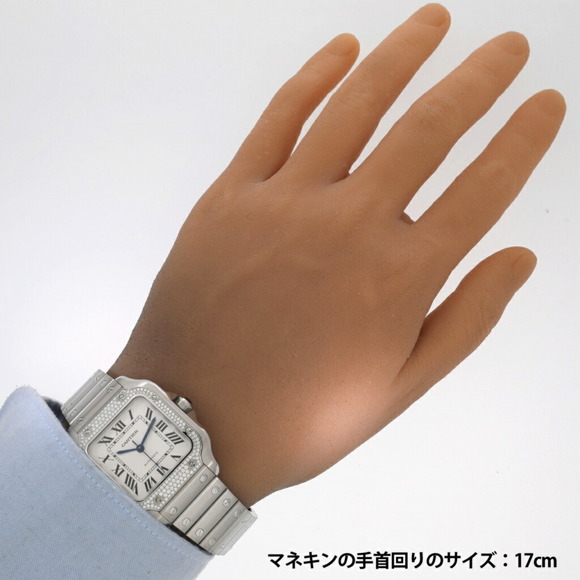 Cartier Santos de Watch MM Bezel Diamond W4SA0005 Silver Unisex - Picture 6 of 7